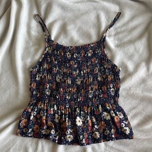 SO Black Floral Camisole Top